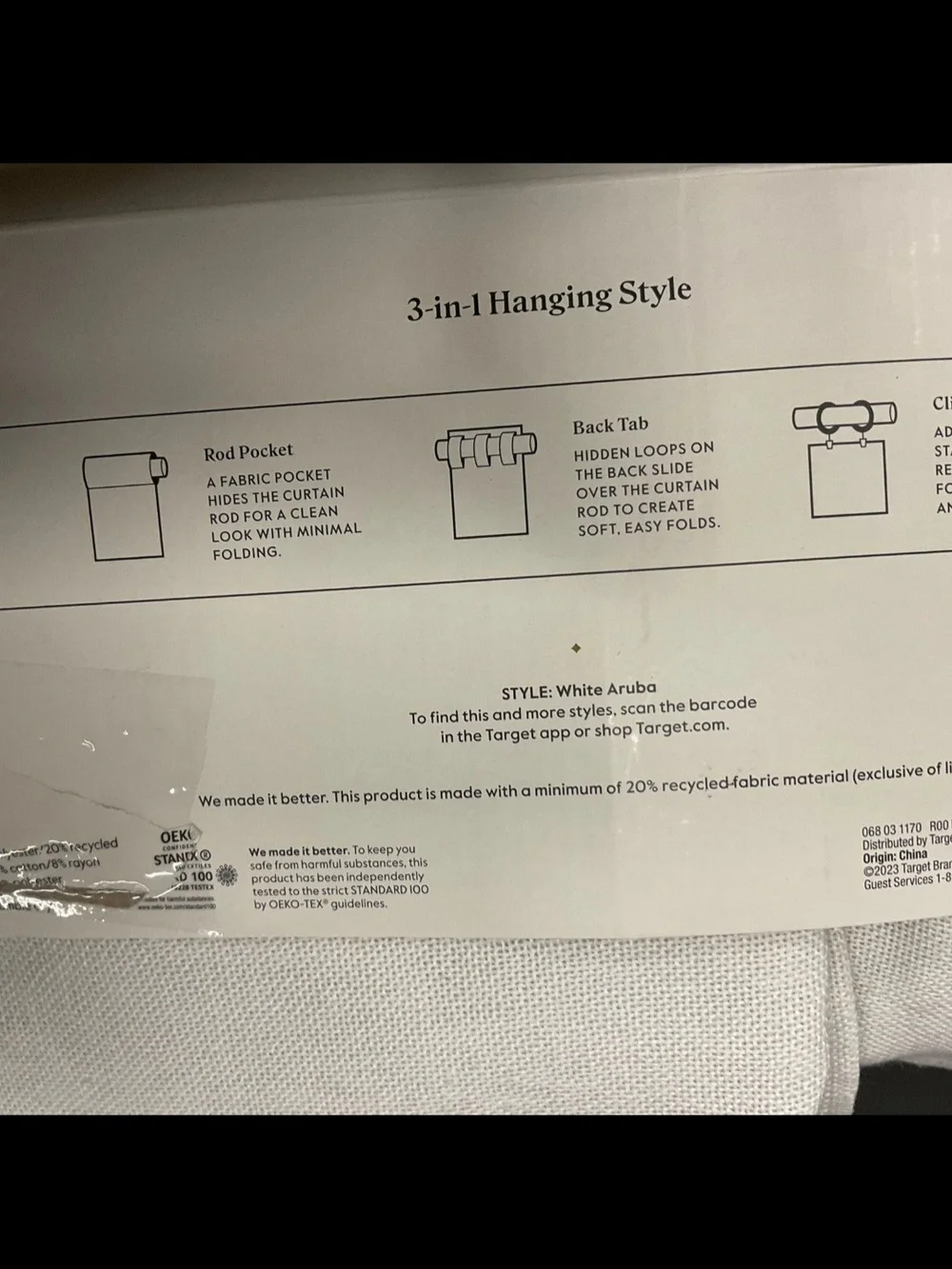 Threshold Light Gray Blackout Curtain Pair